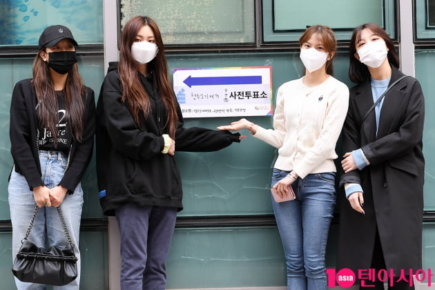 [TEN 포토] 씨엘씨 '소중한 한표를 위해'