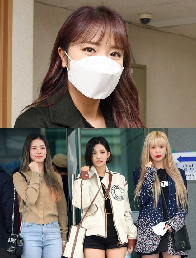 가수 홍진영(위)과 그룹 (여자)아이들/ 사진=텐아시아DB