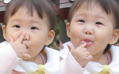 '슈돌' 하영, 봄맞이 개나리 변신…아빠와 '알콩달콩'