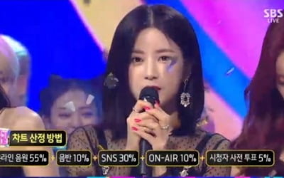 '인기가요' 에이핑크, '덤더럼' 1위 "2주활동 마무리, 감사해"