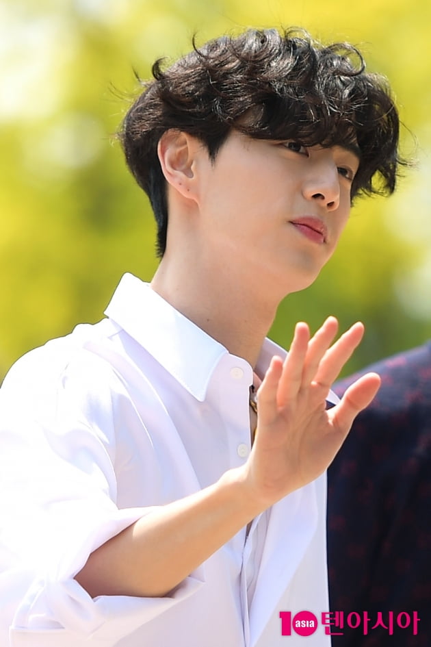 [TEN 포토] 갓세븐 마크, '라면머리도 훈훈하게 소화'