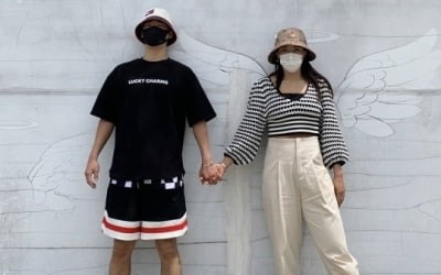 "여보 감사해"…강남, ♥이상화와 달달 손깍지 '남다른 패션 센스'