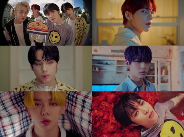 그룹 투모로우바이투게더 '세계가 불타버린 밤, 우린… (Can’t You See Me?)’ 뮤직비디오./ 사진제공=빅히트엔터테인먼트