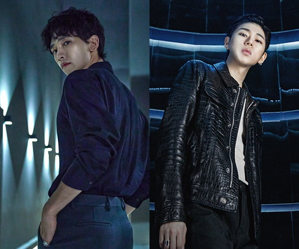 가수 비(왼쪽)와 지코/ 사진=Mnet 제공