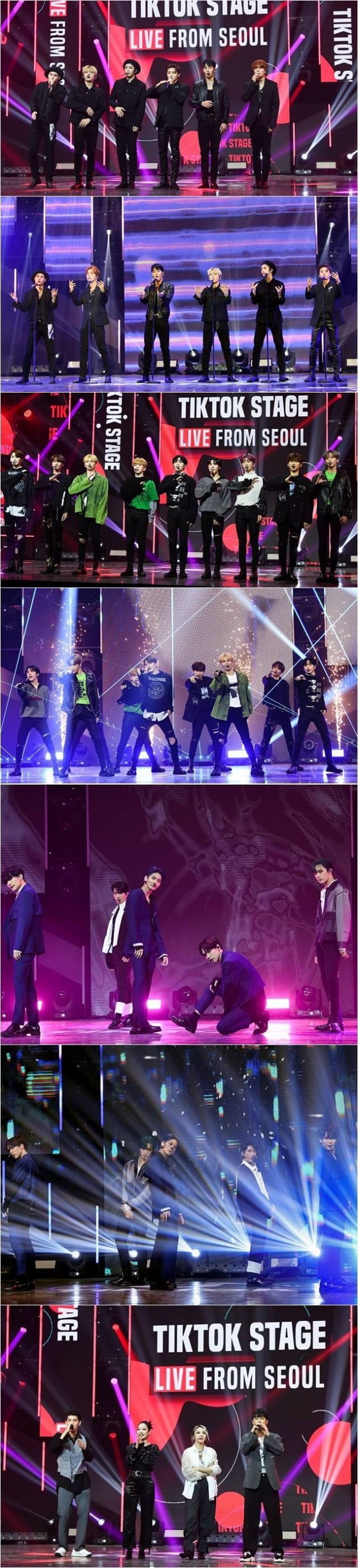 그룹 몬스타엑스(위부터), 크래비티, CIX, 카드./ 사진제공=틱톡
