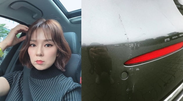 곽정은 사고 차량./ 사진=인스타그램