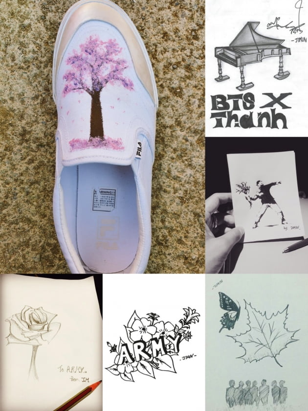 지민이 그린 그림/사진=방탄소년단 SNS