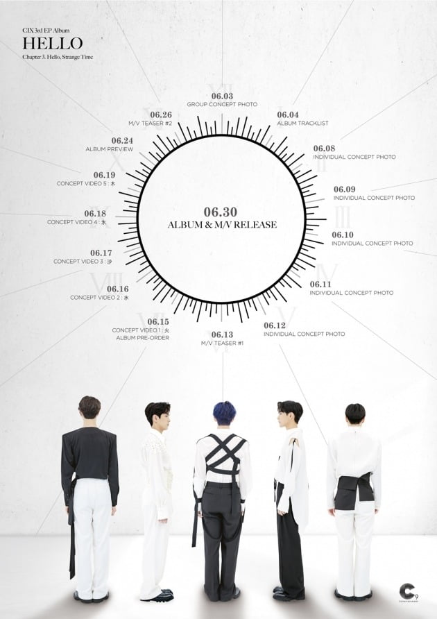 CIX(씨아이엑스) 3rd EP 앨범 스케줄러./ 사진제공=C9엔터테인먼트