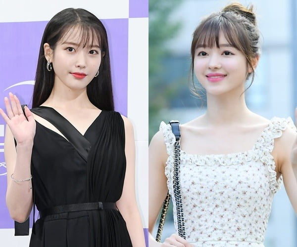 가수 아이유(왼쪽)와 유아 /사진=텐아시아DB