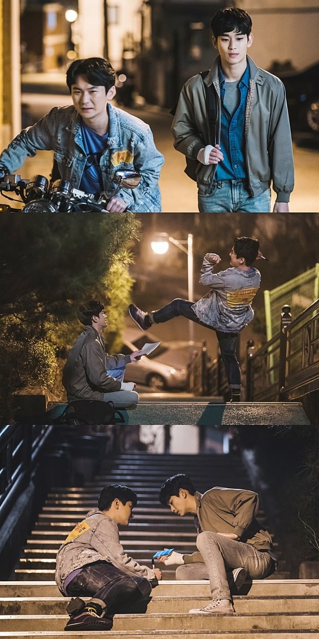 '사이코지만 괜찮아' 김수현-강기둥이 절친 케미를 보여준다. / 사진제공=tvN