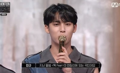 '세븐틴 컴백쇼' 민규 "'Fearless', 연습할 때 힘들었는데 뿌듯해"
