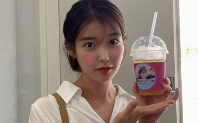 아이유, 팬들 밥차 선물에 "위장이 빵빵쓰"…감사 인증샷