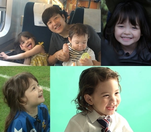 축구선수 박주호와 딸 나은이, 아들 건후 /사진= KBS 제공