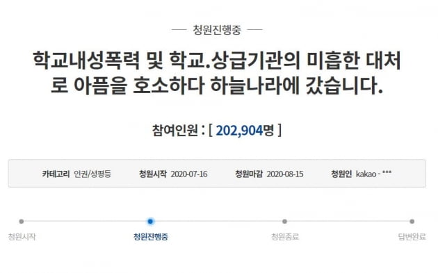 /사진=청와대 국민 청원