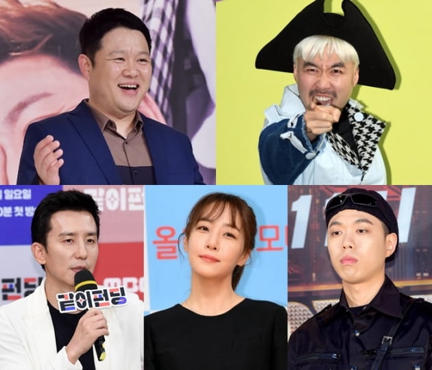 김구라(왼쪽 위부터 시계방향), 노홍철, 비와이, 김이나, 유희열/사진= 텐아시아DB