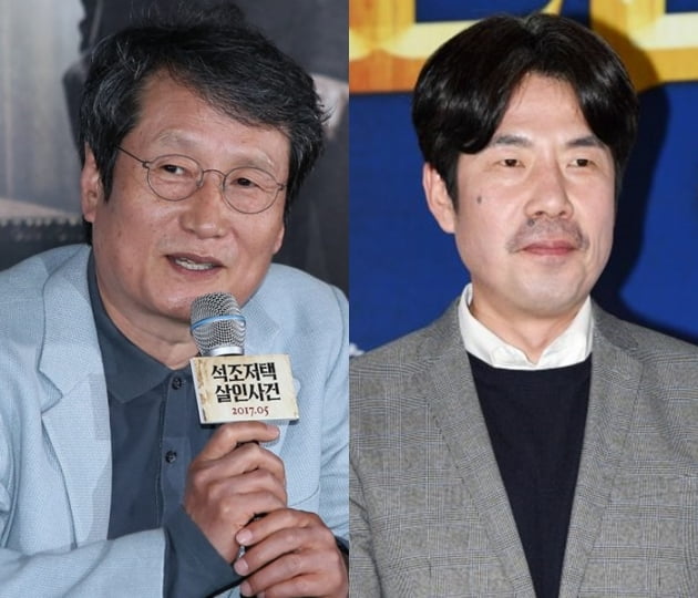 배우 문성근(왼쪽)과 오달수./ 사진=텐아시아DB