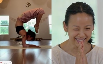 '페이스아이디' 이효리, 고난도 요가 셀카 "새 부캐 '아난다'"