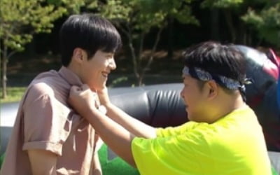 '1박2일' 문세윤, 김선호 멱살잡은 이유? 치열한 장외싸움