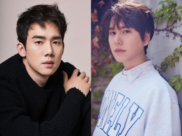 (왼) 배우 유연석, (오) 슈퍼주니어 규현. 사진 = SJ레이블 제공