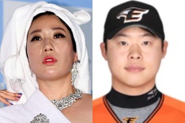 개그우먼 김영희(왼쪽) 프로야구 선수 출신 윤승열
