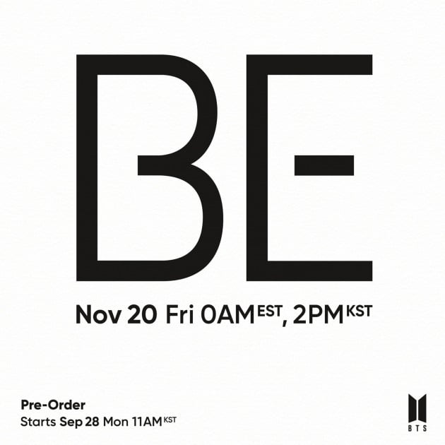 방탄소년단 'BE' 앨범 발매 포스터 / 사진제공=빅히트엔터테인먼트