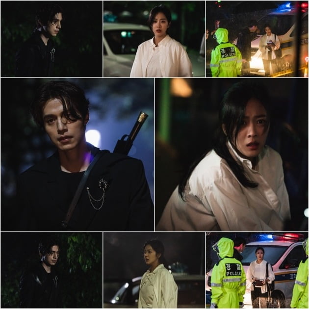 '구미호뎐' 이동욱과 조보아의 날선 분위기가 포착됐다. / 사진제공=tvN