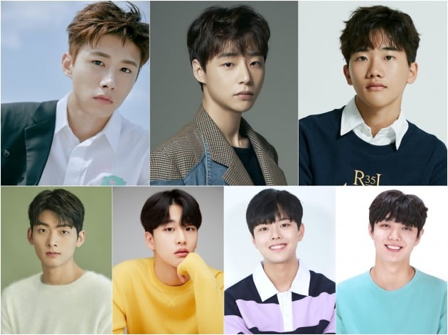 배우 서지훈(왼쪽 맨 위부터 시계방향), 노종현, 안지호, 전진서, 정우진, 김윤우, 서영주. /사진제공=각 소속사