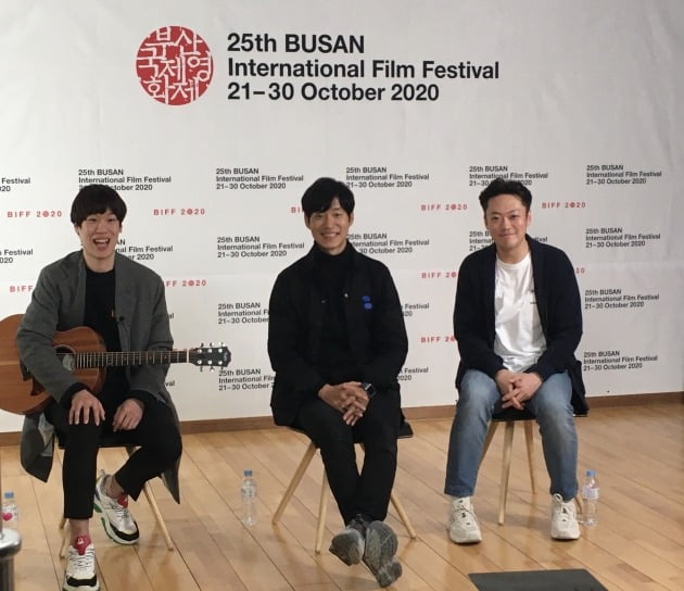 배우 이준화(왼쪽부터), 유준상 감독, 배우 정순원의 영화 '스프링 송'이 제25회 부산국제영화제 한국영화의 오늘 파노라마 부문에 초청됐다. / 사진제공=쥬네스 엔터테인먼트