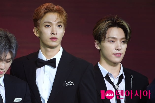 [TEN 포토] '2020 대중문화예술상' 세븐틴 도겸X디노, '멋진애 옆에 멋진애'