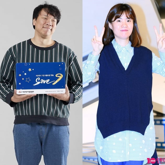 개그맨 오지헌(왼쪽)과 개그우먼 박지선. /사진제공=오지헌 인스타그램, 텐아시아DB