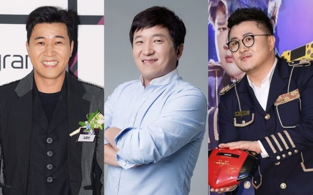가수 김종민(왼쪽부터), 방송인 정형돈, 데프콘/사진=텐아시아DB, FNC엔터테인먼트