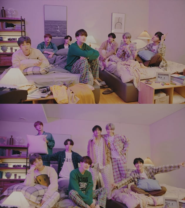 그룹 방탄소년단 'Life Goes On' 뮤비, on my pillow 버전./ 사진제공=빅히트 엔터테인먼트