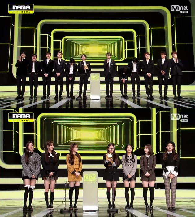 그룹 트레저(위)와 위클리 / 사진 = 엠넷 방송화면 캡처