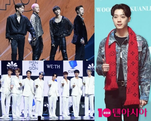 그룹 비투비, 가수 라이관린, 그룹 펜타곤(왼쪽 위부터 시계방향)/ 사진 = 텐아시아 사진DB