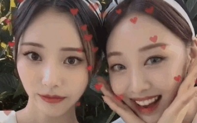 이달의 소녀 진솔·이브, 심쿵유발 '하트어택' [움짤]