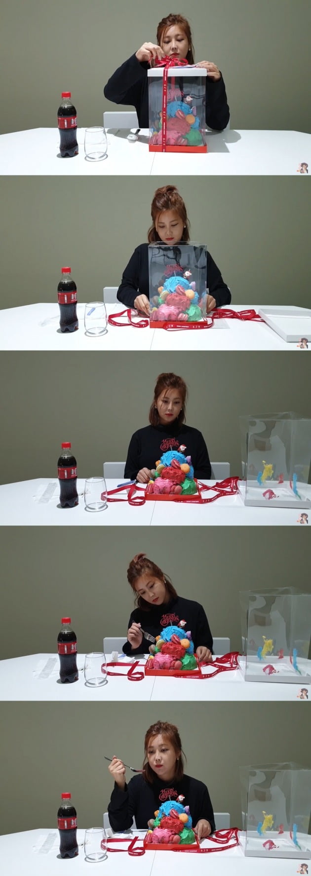 솔비가 자신이 직접 만든 케이크를 먹는 영상을 올렸다. / 사진=솔비 유튜브 채널 캡처