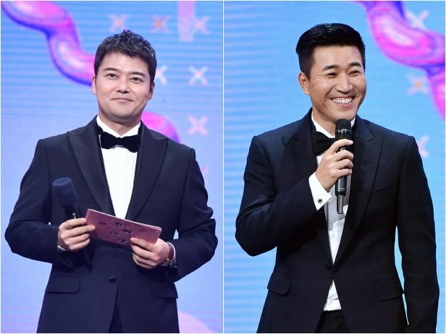 방송인 전현무, 김종민./사진제공=KBS