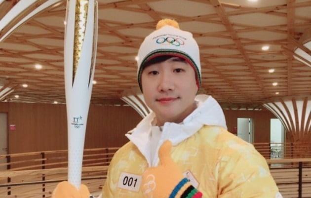 평창동계올림픽 성화 봉송(2017년 12월 25일) 사진=배성재 SNS