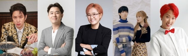 김희철(왼쪽부터), 붐, 송은이, AKMU, 재재 / 사진제공=SM엔터테인먼트, 아이오케이컴퍼니, 미디어랩시소, YG엔터테인먼트, 재재