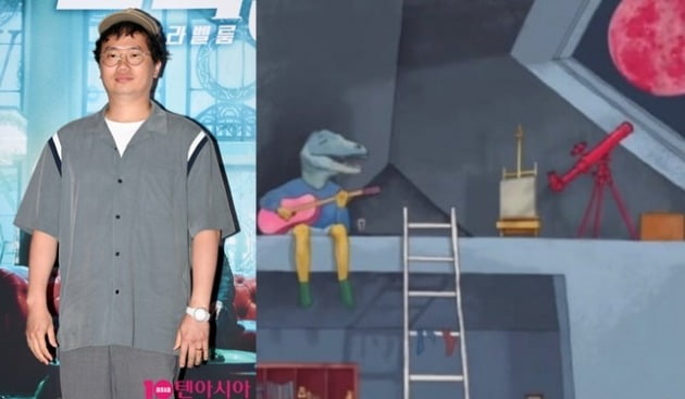 개그맨 안상태(왼쪽), 그의 아내가 올린 그림/ 사진=텐아시아DB, 인스타그램