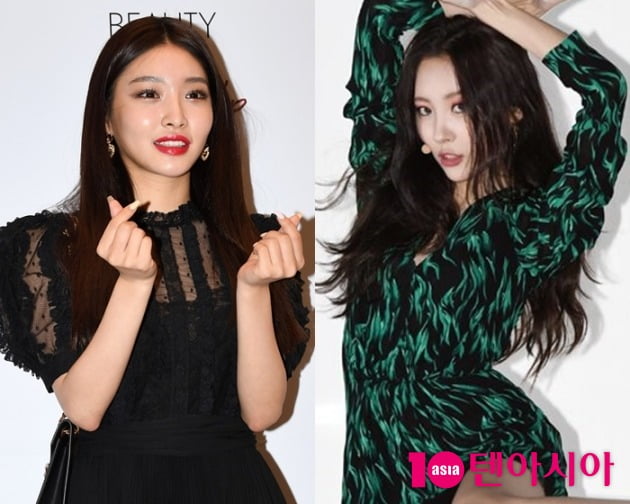 가수 청하(왼쪽)와 선미/사진 = 텐아시아 사진DB