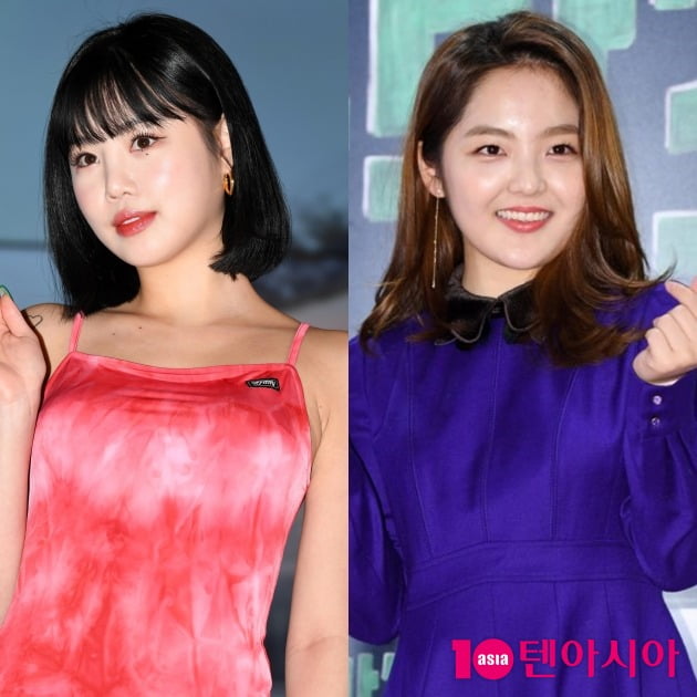 그룹 (여자)아이들의 수진(왼쪽), 배우 서신애. /텐아시아DB