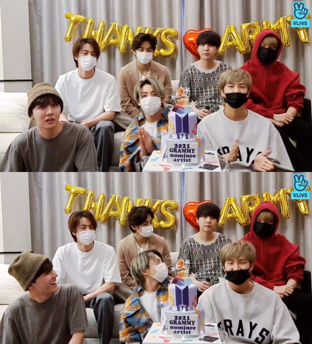 /사진=방탄소년단 공식 V라이브 채널
