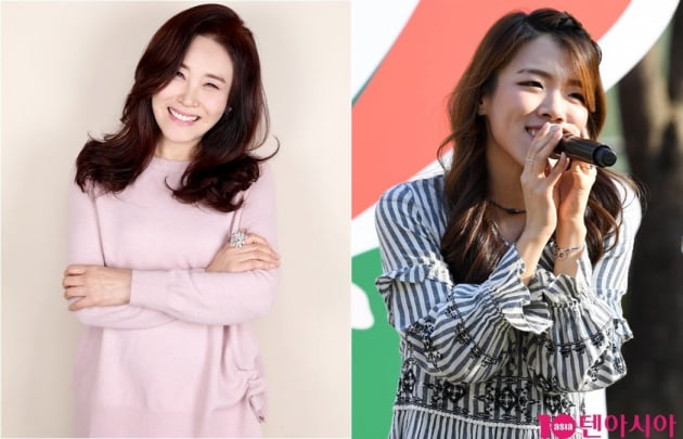 가수 주현미(왼쪽) 딸 임수연/ 사진=모스트콘텐츠, 텐아시아DB