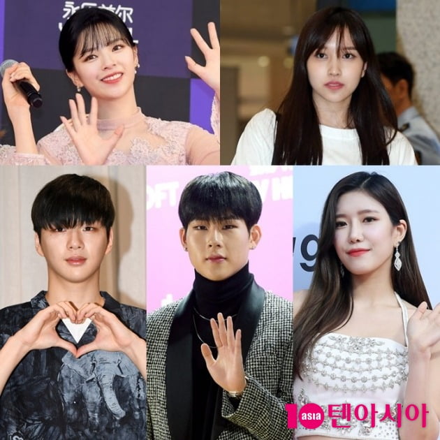 그룹 트와이스 정연, 미나-이달의소녀 하슬-몬스타엑스 주헌-가수 강다니엘/ 사진 = 텐아시아 사진DB