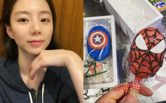 배우 박수진(왼쪽)이 공개한 간식/ 사진=인스타그램