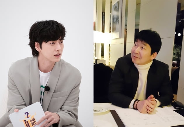 배우 박해진(왼쪽)과 로원홀딩스 나일석 회장/ 사진=마운틴무브먼트, 로원홀딩스 제공