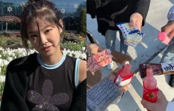 제니가 인스타그램에 게재한 논란의 사진.