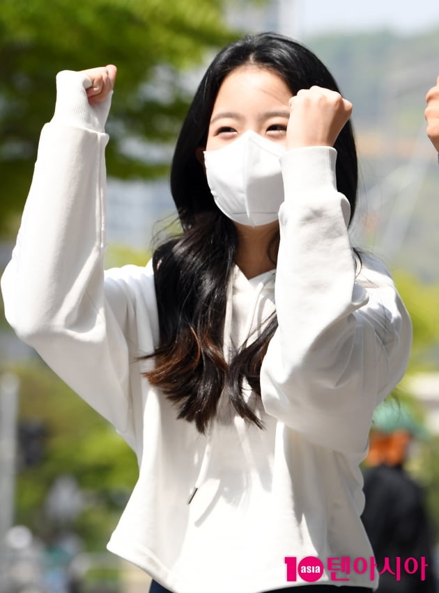 [TEN 포토] 오유진 '앗싸 화이팅!'