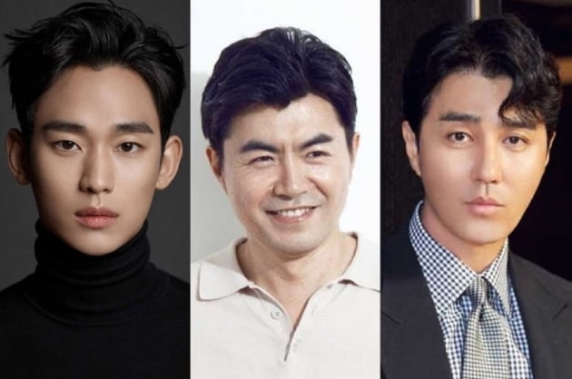 배우 김수현(왼쪽부터), 이명우 감독, 차승원/ 사진제공=더 스튜디오 엠